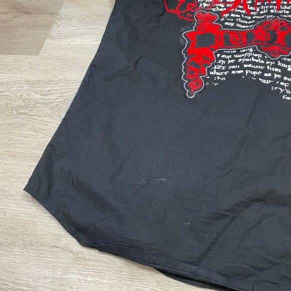 Attitude Gold Redemption Y2K Long Sleeve Button Up Shirt Men's 2XL - Picture 11 of 12